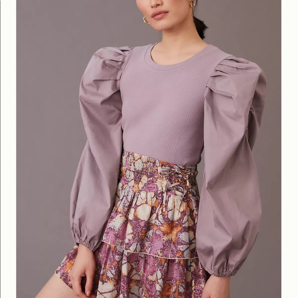 Anthro Puff Sleeve Top - Picture 4 of 4